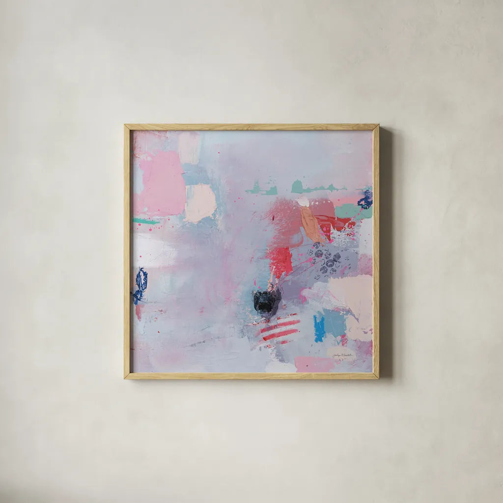 We Dont Talk Anymore by Jocelyn Elizabeth. Shown in a natural wood glass frame for a timeless modern aesthetic. Available as an archival giclee rolled canvas, fine art paper, or poster print. SKU 94112a.