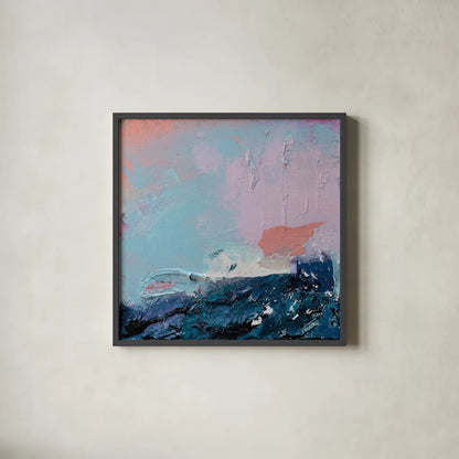 What If by Jocelyn Elizabeth. Shown in a sleek black glass frame for a contemporary gallery look. Available as an archival giclee rolled canvas, fine art paper, or poster print. SKU 94111a.