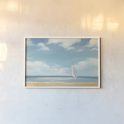 A Good Day by Julia Purinton. shown as a paper print in a white frame. Available as a archival giclee rolled canvas, fine art paper, or poster print. SKU 17547i.