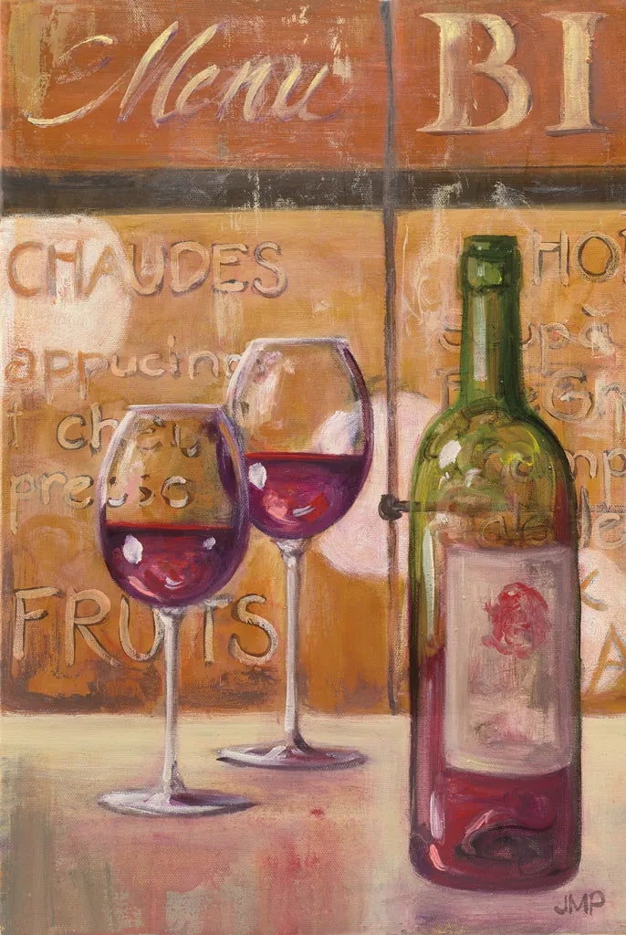 A Night at the Bistro II by Julia Purinton. SKU 37750h. Archival Giclee Fine art print for wall decor.