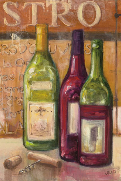 A Night at the Bistro III by Julia Purinton. SKU 37749h. Archival Giclee Fine art print for wall decor.