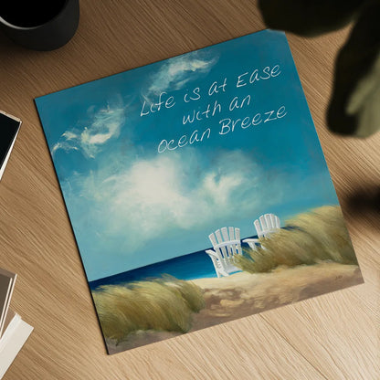 A Perfect Day Ocean Breeze by Julia Purinton. Shown as a detailed flat fine art print, highlighting archival giclee quality. Available as an archival giclee rolled canvas, fine art paper, or poster print. SKU 25908a.