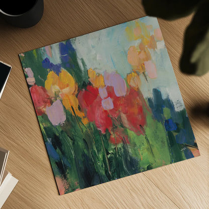 Abstract Garden II by Julia Purinton. Shown as a detailed flat fine art print, highlighting archival giclee quality. Available as an archival giclee rolled canvas, fine art paper, or poster print. SKU 96715a.