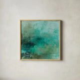 Adrift by Julia Purinton. Shown in a natural wood glass frame for a timeless modern aesthetic. Available as an archival giclee rolled canvas, fine art paper, or poster print. SKU 88402a.