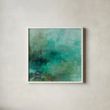 Adrift by Julia Purinton. Shown in a crisp white glass frame for a clean and minimalist style. Available as an archival giclee rolled canvas, fine art paper, or poster print. SKU 88402a.
