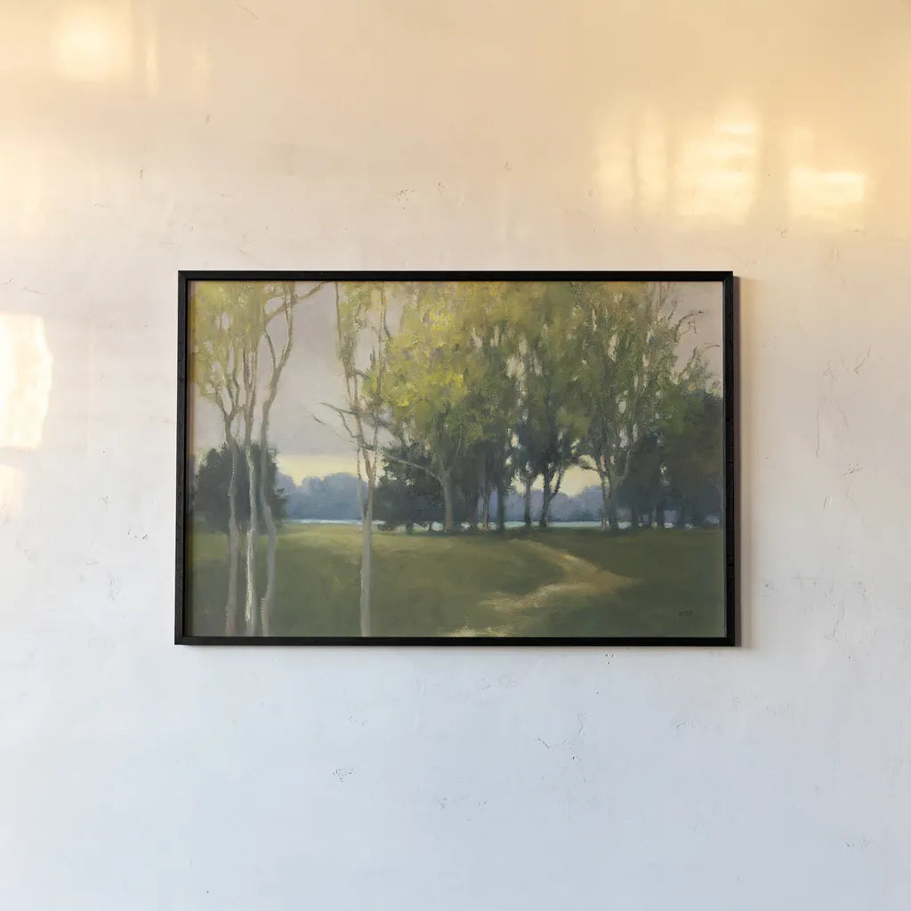 Again Tomorrow by Julia Purinton. shown as a paper print in a black flame. Available as a archival giclee rolled canvas, fine art paper, or poster print. SKU 17966i.