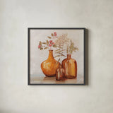 Amber Autumn by Julia Purinton. Shown in a sleek black glass frame for a contemporary gallery look. Available as an archival giclee rolled canvas, fine art paper, or poster print. SKU 87339a.