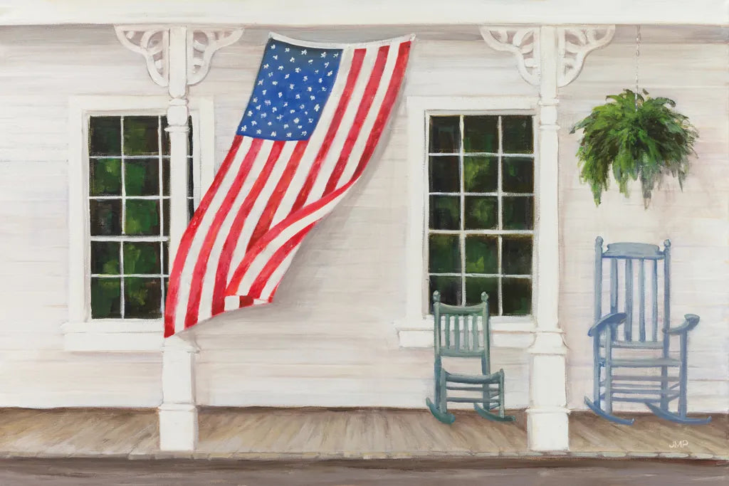 American Porch by Julia Purinton. SKU 94437i. Archival Giclee Fine art print for wall decor.