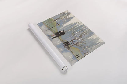 An Evening Out Blue by Julia Purinton. shown as a rolled paper print. Available as archival giclee rolled canvas, fine art paper, or poster print. SKU 37743i.