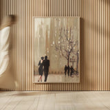 An Evening Out Neutral Crop by Julia Purinton. shown as over sized large wall art. Available as an archival giclee rolled canvas, fine art paper, or poster print. SKU 17155h.