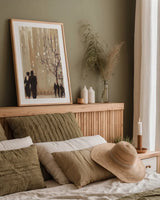 An Evening Out Neutral Crop by Julia Purinton. shown as a paper print in a natural frame. Available as a archival giclee rolled canvas, fine art paper, or poster print. SKU 17155h.