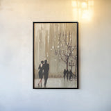 An Evening Out Neutral Crop by Julia Purinton. shown as a paper print in a black flame. Available as a archival giclee rolled canvas, fine art paper, or poster print. SKU 17155h.