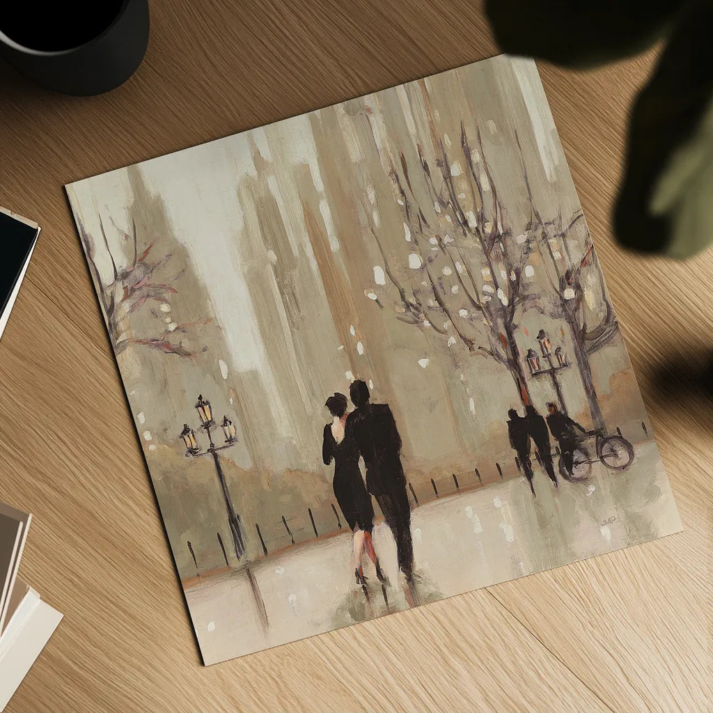 An Evening Out Neutral Crop by Julia Purinton. Shown as a detailed flat fine art print, highlighting archival giclee quality. Available as an archival giclee rolled canvas, fine art paper, or poster print. SKU 17787a.