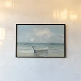 Ashore by Julia Purinton. shown as a paper print in a black flame. Available as a archival giclee rolled canvas, fine art paper, or poster print. SKU 68555i.