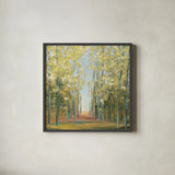 Aspen Grove II by Julia Purinton. Shown in a sleek black glass frame for a contemporary gallery look. Available as an archival giclee rolled canvas, fine art paper, or poster print. SKU 15351a.