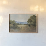 August Fields by Julia Purinton. shown as a paper print in a natural frame. Available as a archival giclee rolled canvas, fine art paper, or poster print. SKU 79248i.