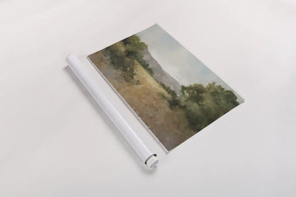 August Fields Gray by Julia Purinton. shown as a rolled paper print. Available as archival giclee rolled canvas, fine art paper, or poster print. SKU 81187i.