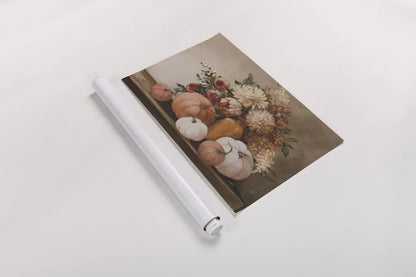 Autumn Bounty by Julia Purinton. shown as a rolled paper print. Available as archival giclee rolled canvas, fine art paper, or poster print. SKU 96696i.