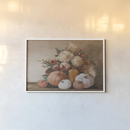 Autumn Bounty by Julia Purinton. shown as a paper print in a white frame. Available as a archival giclee rolled canvas, fine art paper, or poster print. SKU 96696i.