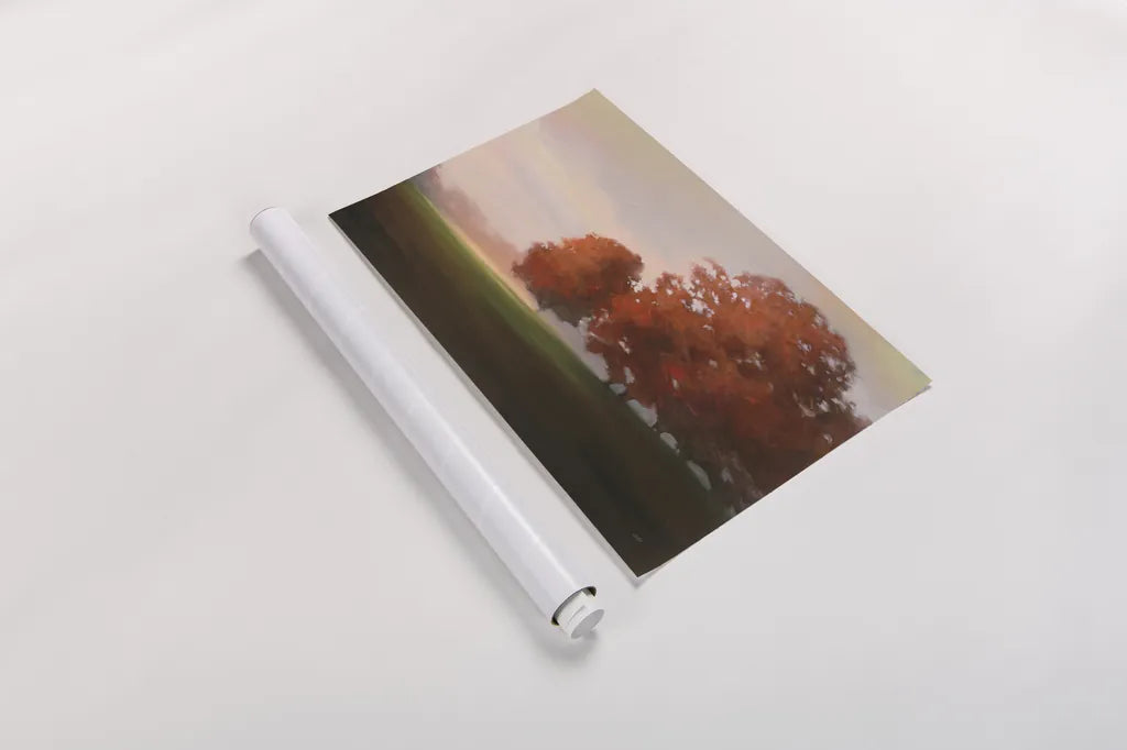 Autumn Glow by Julia Purinton. shown as a rolled paper print. Available as archival giclee rolled canvas, fine art paper, or poster print. SKU 57711i.