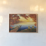 Autumn Glow Crop v.2 by Julia Purinton. shown as a paper print in a natural frame. Available as a archival giclee rolled canvas, fine art paper, or poster print. SKU 22061i.