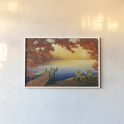 Autumn Glow Crop v.2 by Julia Purinton. shown as a paper print in a white frame. Available as a archival giclee rolled canvas, fine art paper, or poster print. SKU 22061i.