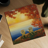 Autumn Glow II by Julia Purinton. Shown as a detailed flat fine art print, highlighting archival giclee quality. Available as an archival giclee rolled canvas, fine art paper, or poster print. SKU 22103a.