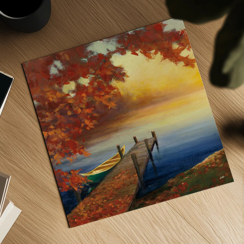 Autumn Glow III by Julia Purinton. Shown as a detailed flat fine art print, highlighting archival giclee quality. Available as an archival giclee rolled canvas, fine art paper, or poster print. SKU 22104a.