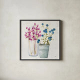 Autumn Greenhouse IV by Julia Purinton. Shown in a sleek black glass frame for a contemporary gallery look. Available as an archival giclee rolled canvas, fine art paper, or poster print. SKU 70763a.