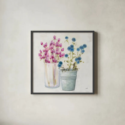 Autumn Greenhouse IV by Julia Purinton. Shown in a sleek black glass frame for a contemporary gallery look. Available as an archival giclee rolled canvas, fine art paper, or poster print. SKU 70763a.