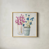 Autumn Greenhouse IV by Julia Purinton. Shown in a natural wood glass frame for a timeless modern aesthetic. Available as an archival giclee rolled canvas, fine art paper, or poster print. SKU 70763a.