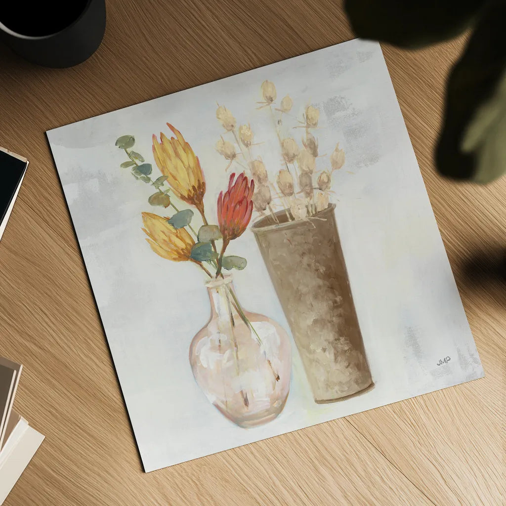 Autumn Greenhouse V Brown by Julia Purinton. Shown as a detailed flat fine art print, highlighting archival giclee quality. Available as an archival giclee rolled canvas, fine art paper, or poster print. SKU 75000a.