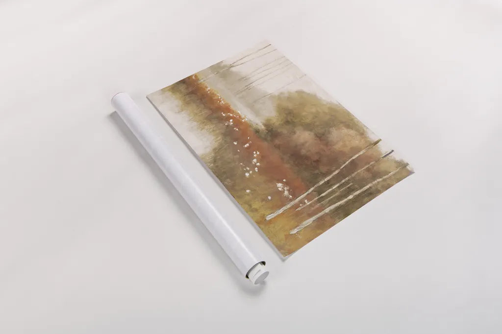 Autumn Midst by Julia Purinton. shown as a rolled paper print. Available as archival giclee rolled canvas, fine art paper, or poster print. SKU 30461i.