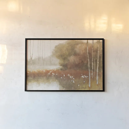 Autumn Midst by Julia Purinton. shown as a paper print in a black flame. Available as a archival giclee rolled canvas, fine art paper, or poster print. SKU 30461i.