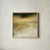 Autumn Reflection by Julia Purinton. Shown in a natural wood glass frame for a timeless modern aesthetic. Available as an archival giclee rolled canvas, fine art paper, or poster print. SKU 71916a.