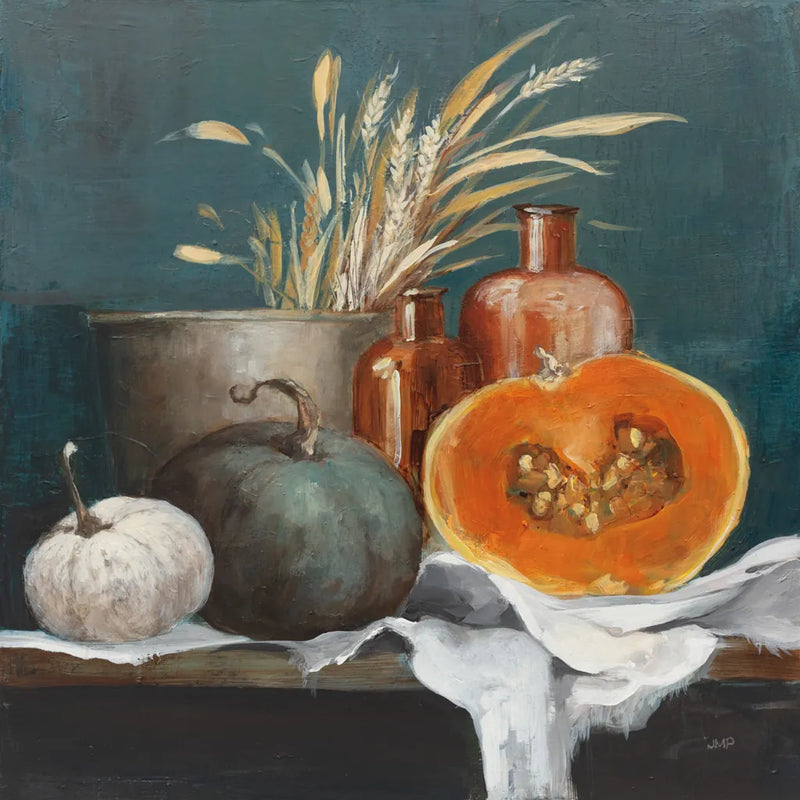 Autumn Still Life by Julia Purinton. SKU 87344a. Archival Giclee Fine art print for wall decor.