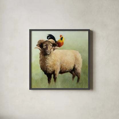 BFF I Crop by Julia Purinton. Shown in a sleek black glass frame for a contemporary gallery look. Available as an archival giclee rolled canvas, fine art paper, or poster print. SKU 36178a.