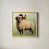 BFF I Crop by Julia Purinton. Shown in a natural wood glass frame for a timeless modern aesthetic. Available as an archival giclee rolled canvas, fine art paper, or poster print. SKU 36178a.
