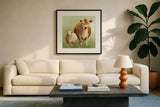 BFF II by Julia Purinton. Displayed in a glass frame with matte in a clean modern living room. Available as an archival giclee rolled canvas, fine art paper, or poster print. SKU 36179a.