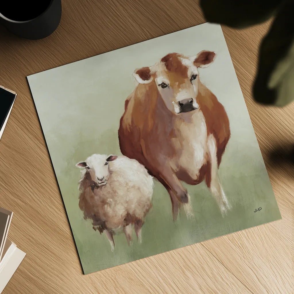 BFF II Light by Julia Purinton. Shown as a detailed flat fine art print, highlighting archival giclee quality. Available as an archival giclee rolled canvas, fine art paper, or poster print. SKU 89472a.