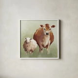 BFF II Light by Julia Purinton. Shown in a crisp white glass frame for a clean and minimalist style. Available as an archival giclee rolled canvas, fine art paper, or poster print. SKU 89472a.