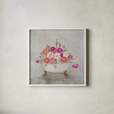 Bathing Beauty by Julia Purinton. Shown in a crisp white glass frame for a clean and minimalist style. Available as an archival giclee rolled canvas, fine art paper, or poster print. SKU 83499a.