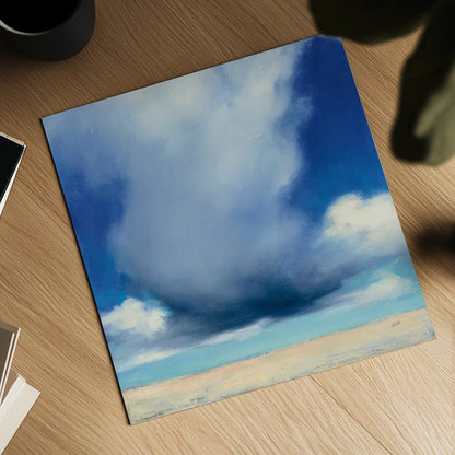 Beach Clouds I by Julia Purinton. Shown as a detailed flat fine art print, highlighting archival giclee quality. Available as an archival giclee rolled canvas, fine art paper, or poster print. SKU 33435a.