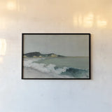 Beachcomber by Julia Purinton. shown as a paper print in a black flame. Available as a archival giclee rolled canvas, fine art paper, or poster print. SKU 103393i.
