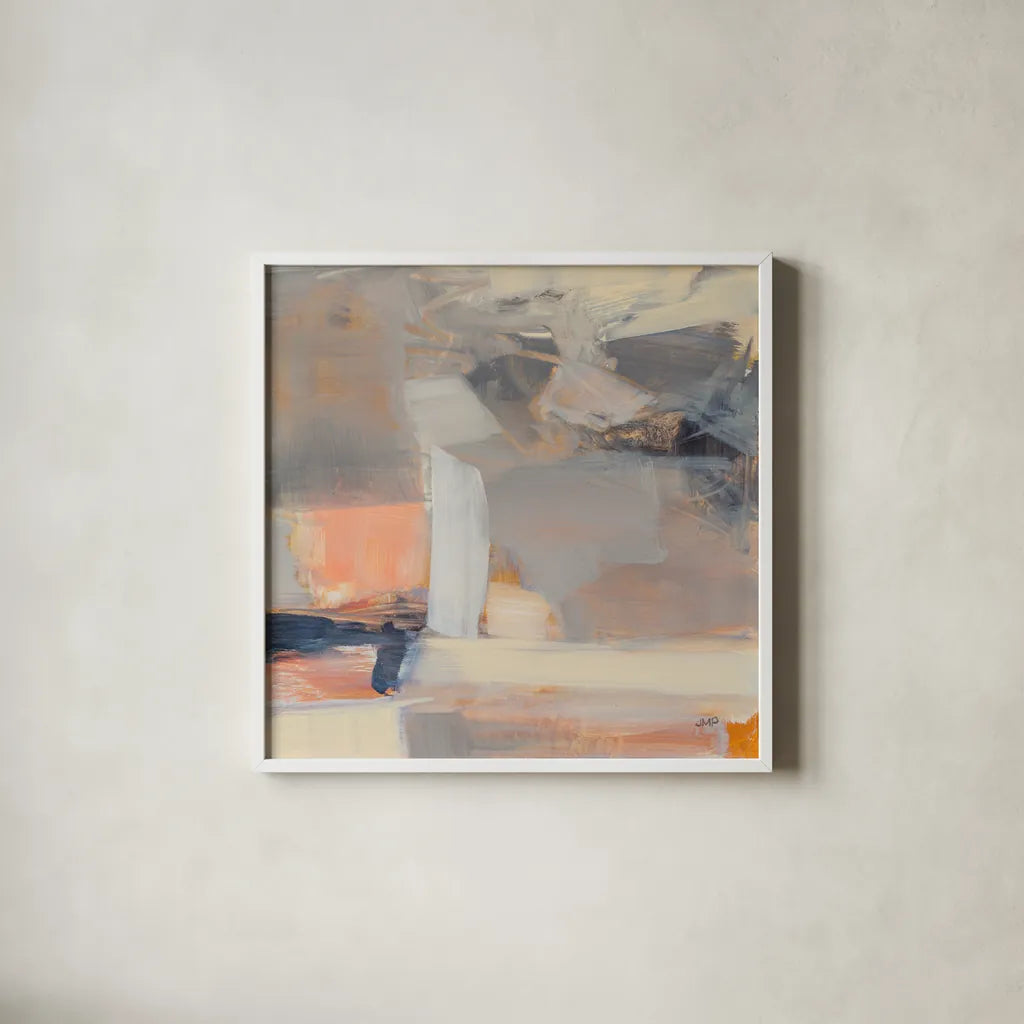 Beale Street Abstract II Crop by Julia Purinton. Shown in a crisp white glass frame for a clean and minimalist style. Available as an archival giclee rolled canvas, fine art paper, or poster print. SKU 91419a.