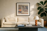 Beale Street Abstract II Crop by Julia Purinton. Displayed in a glass frame with matte in a clean modern living room. Available as an archival giclee rolled canvas, fine art paper, or poster print. SKU 91419a.