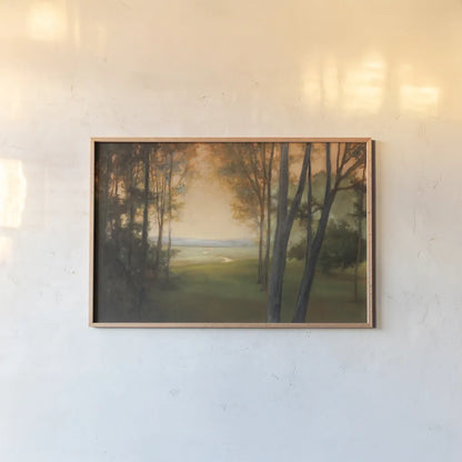 Between the Worlds by Julia Purinton. shown as a paper print in a natural frame. Available as a archival giclee rolled canvas, fine art paper, or poster print. SKU 5066i.