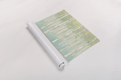 Birches at Sunrise by Julia Purinton. shown as a rolled paper print. Available as archival giclee rolled canvas, fine art paper, or poster print. SKU 50234i.