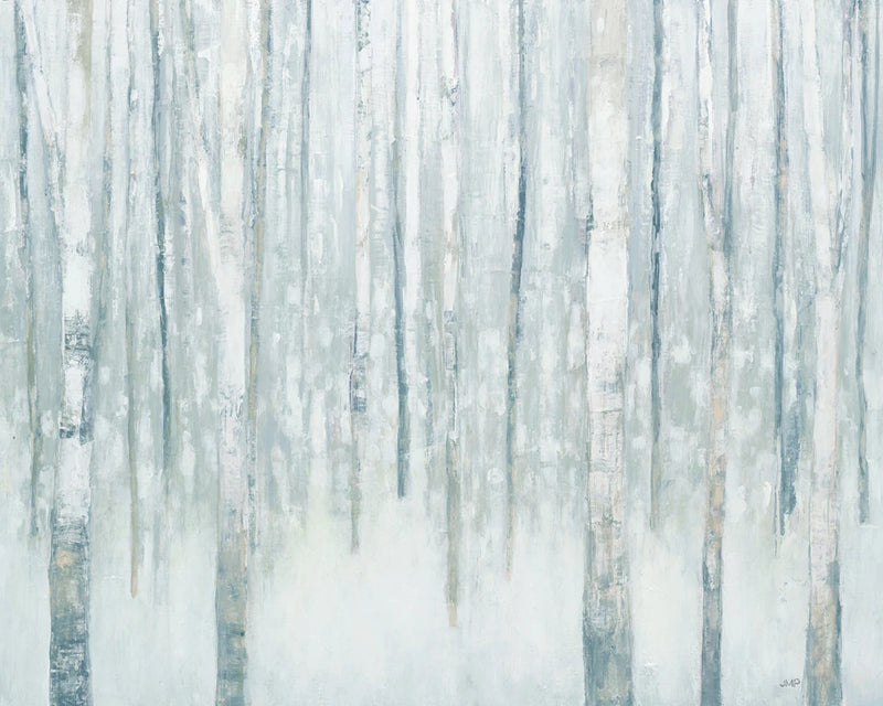 Birches in Winter Blue Gray by Julia Purinton