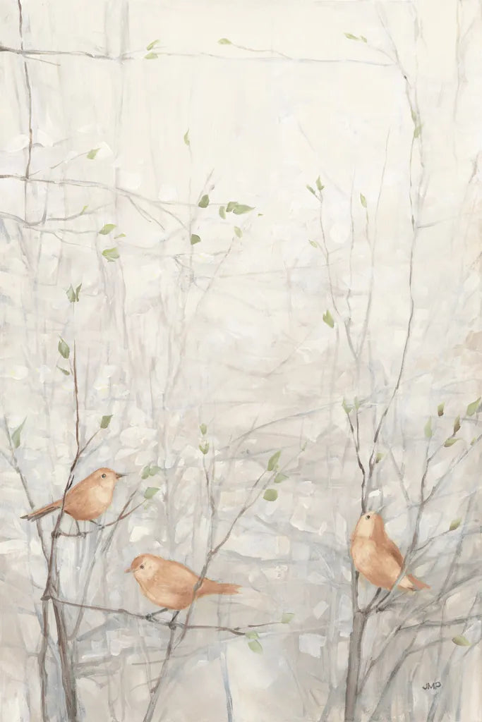 Birds in Trees I Brown by Julia Purinton. SKU 72207h. Archival Giclee Fine art print for wall decor.